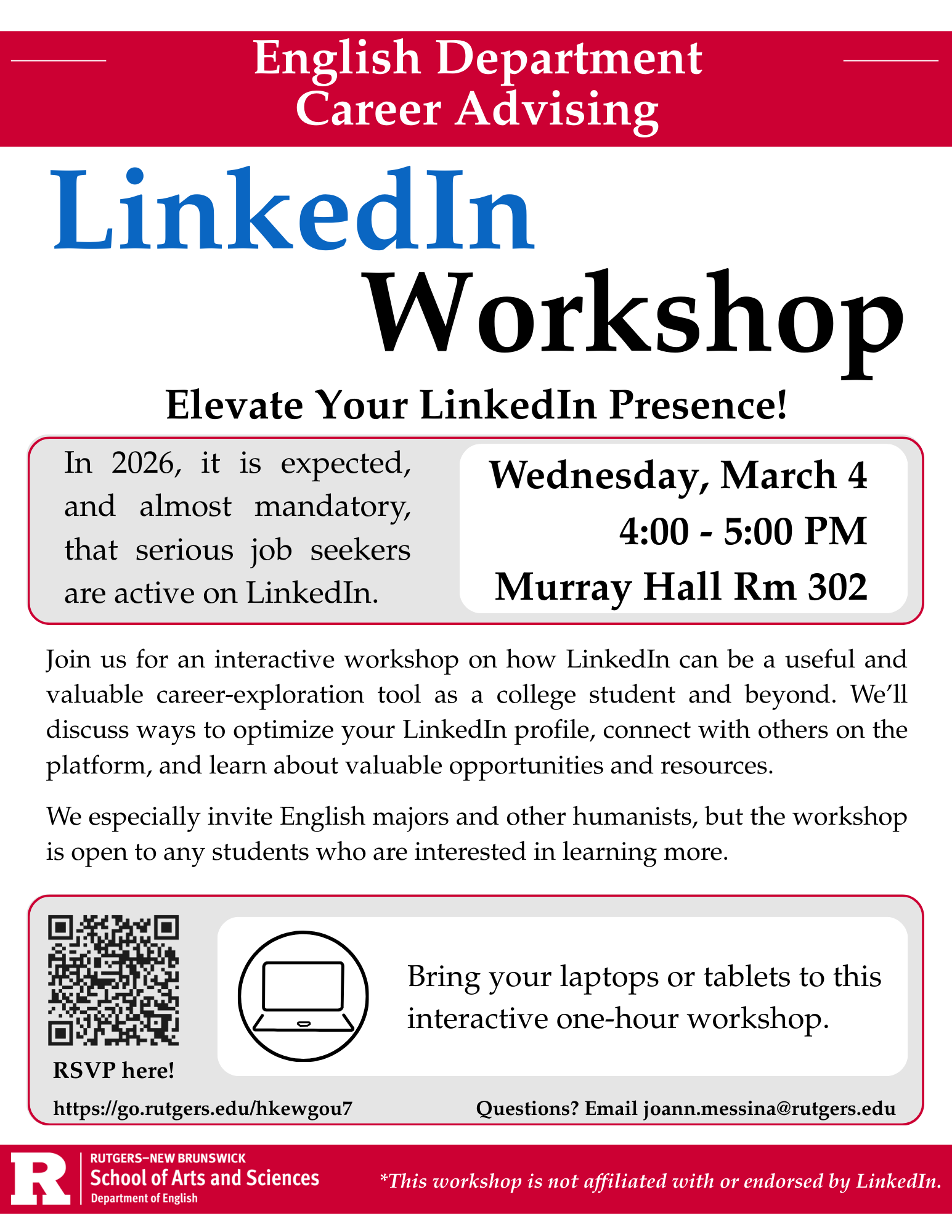 LinkedIn Workshop Flyer